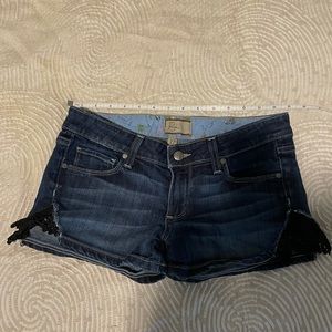 Dark Wash PAIGE Denim Shorts